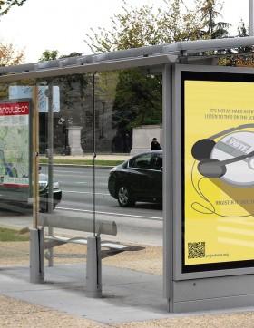 Advertising Bus stop