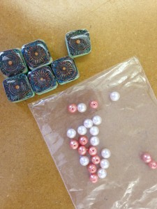 Resin coated tiles with beads