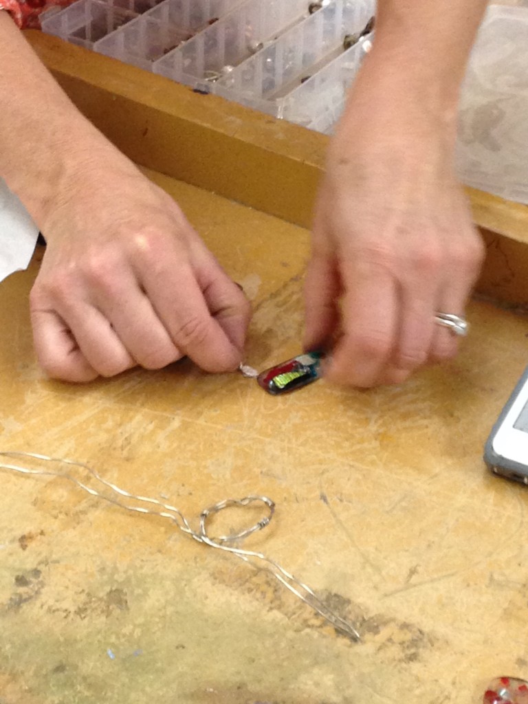 Adding the bail to the pendant