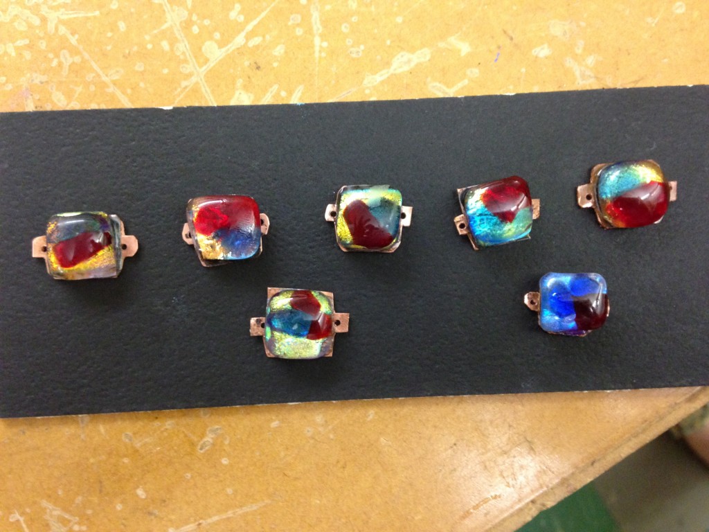 Victoria's glass bracelet in progress